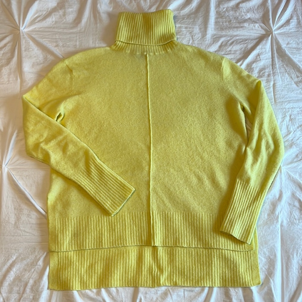 Athleta Neon Yellow Wool Blend Sweater - XS